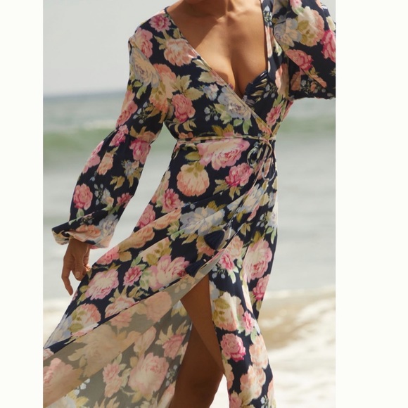 NWT Maaji Sustainable Midnight Garden Wrap Style Aubree Kimono S - Picture 5 of 16